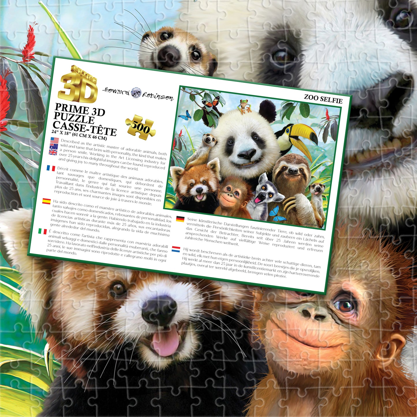 Zoo Selfie Howard Robinson 3D Jigsaw Puzzle 10063 500pc  24x18"