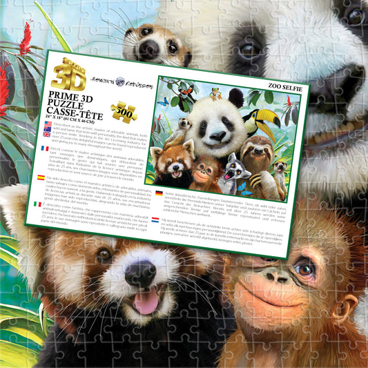 Zoo Selfie Howard Robinson 3D Jigsaw Puzzle 10063 500pc  24x18"
