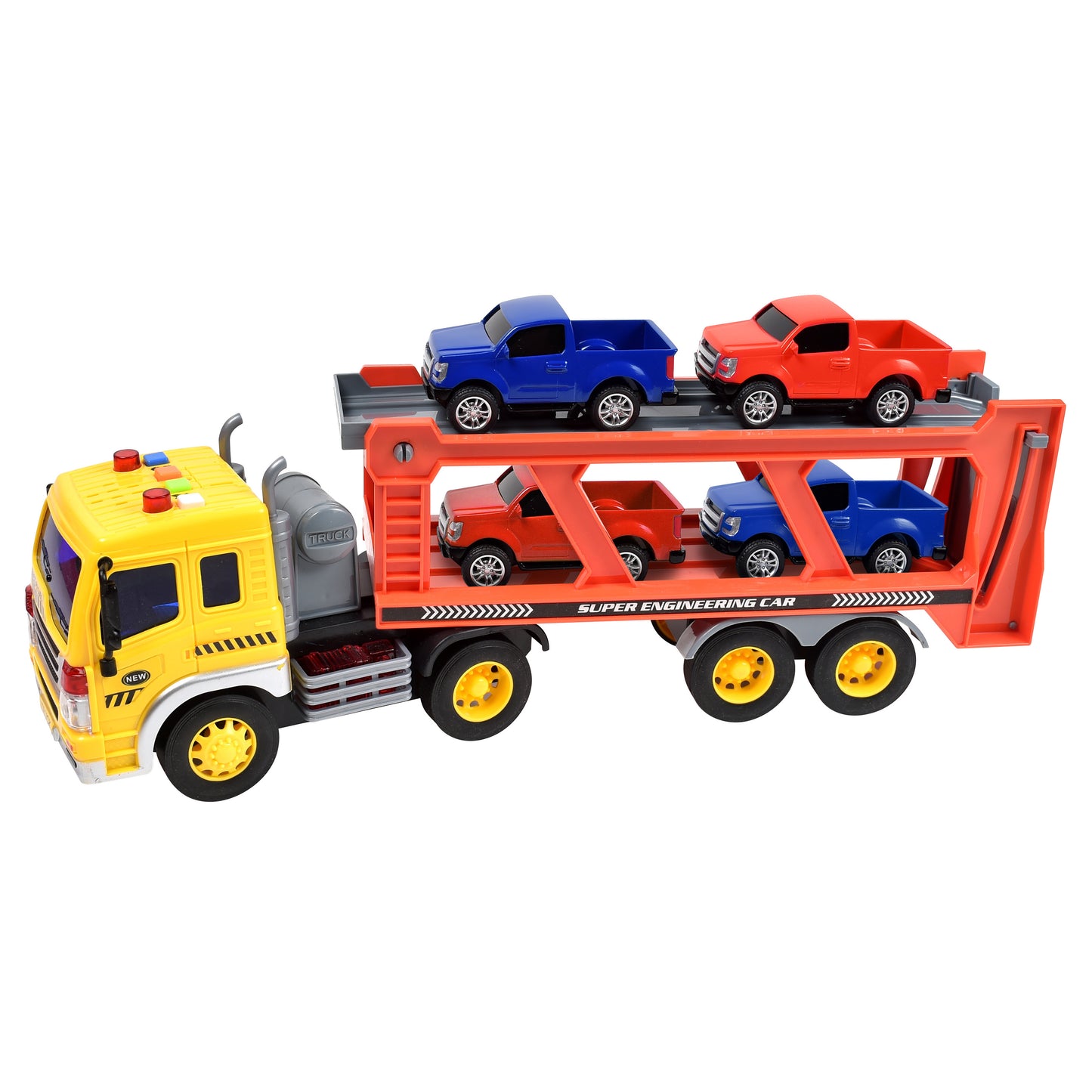 101744 | L&S 17" Transport with 4 Diecast Trucks