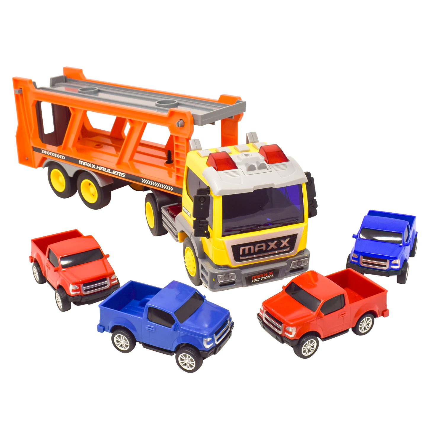 101744 | L&S 17" Transport with 4 Diecast Trucks