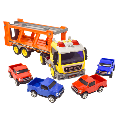 101744 | L&S 17" Transport with 4 Diecast Trucks