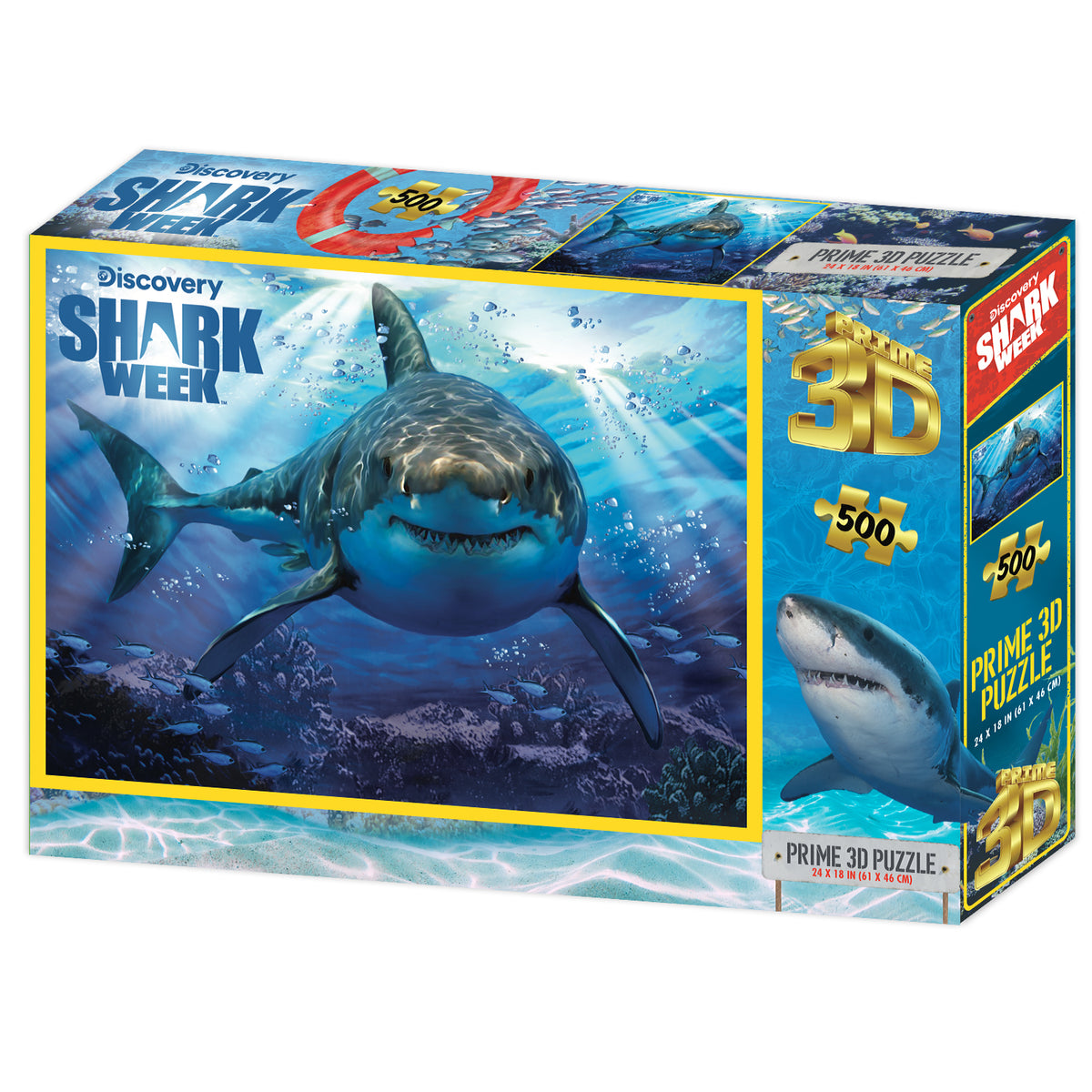 Great White Shark Discovery - Shark Week 3D Jigsaw Puzzle 10324 500pc  24x18"