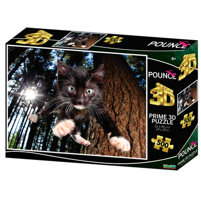 10405 | Snookums Pounce Prime 3D Jigsaw Puzzle 10405 500pc 24x18"