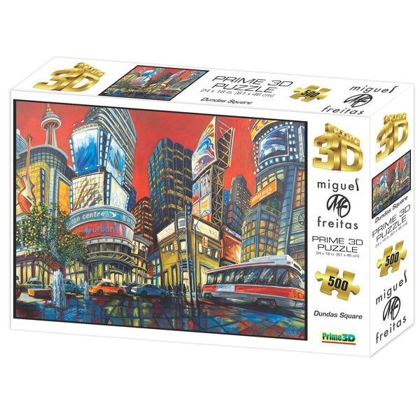 10453 | Dundas Square, Toronto Miguel Freitas 3D Jigsaw Puzzle 10453 500pc 24x18
