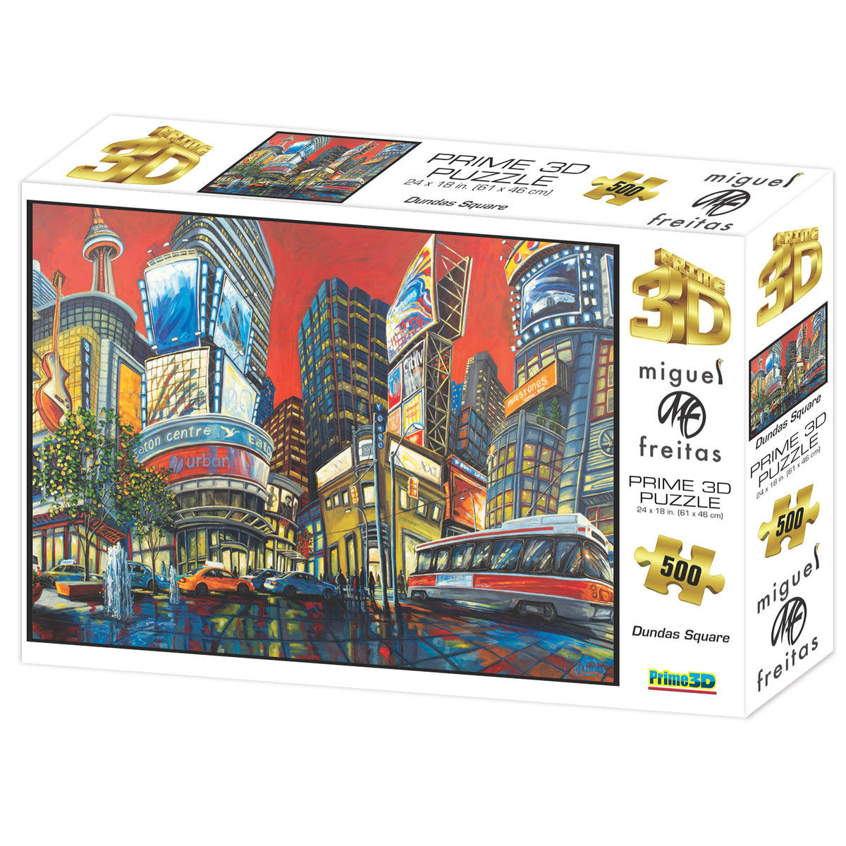 10453 | Dundas Square, Toronto Miguel Freitas 3D Jigsaw Puzzle 10453 500pc 24x18"
