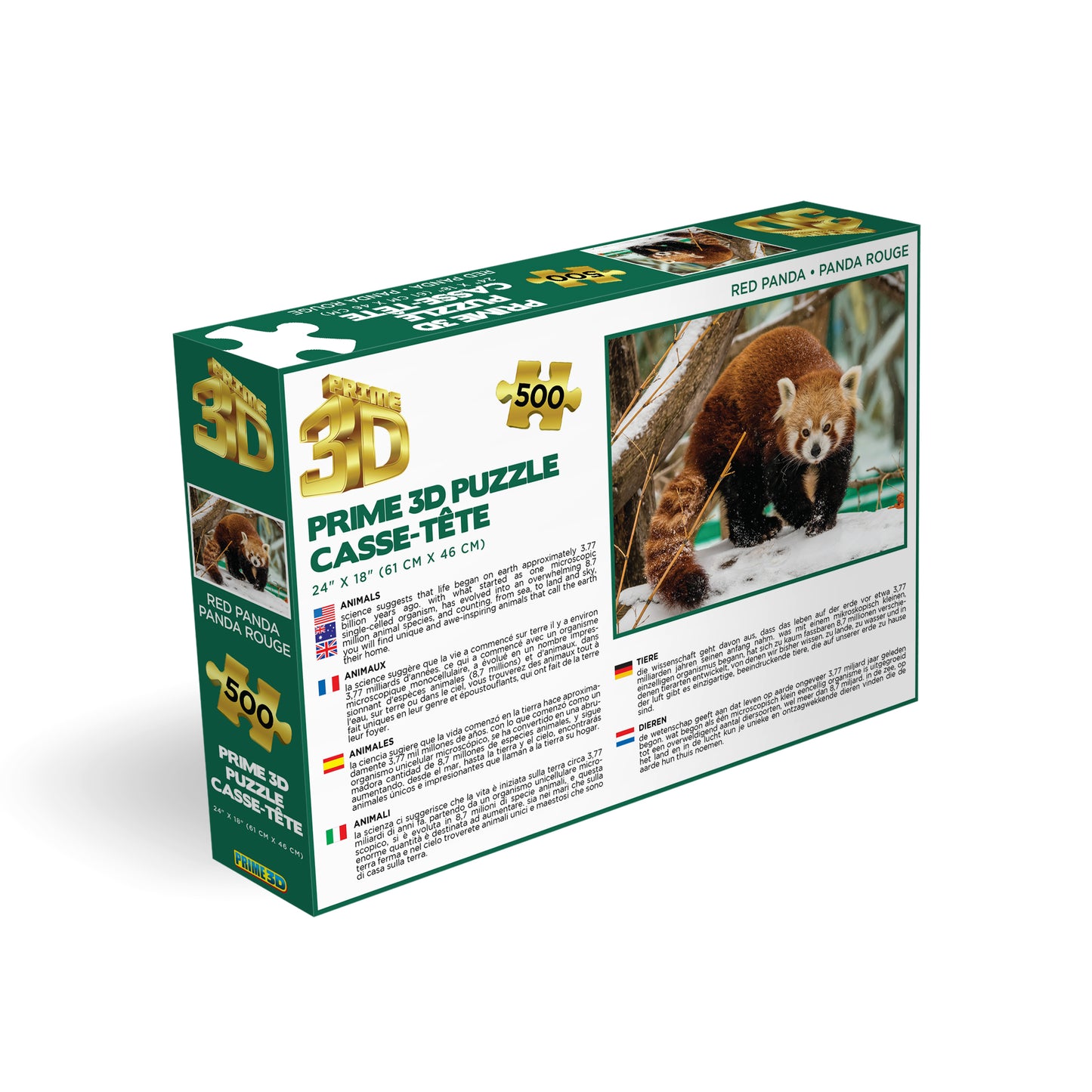 10479 Prime 3D Red Panda 500pc 24x18"