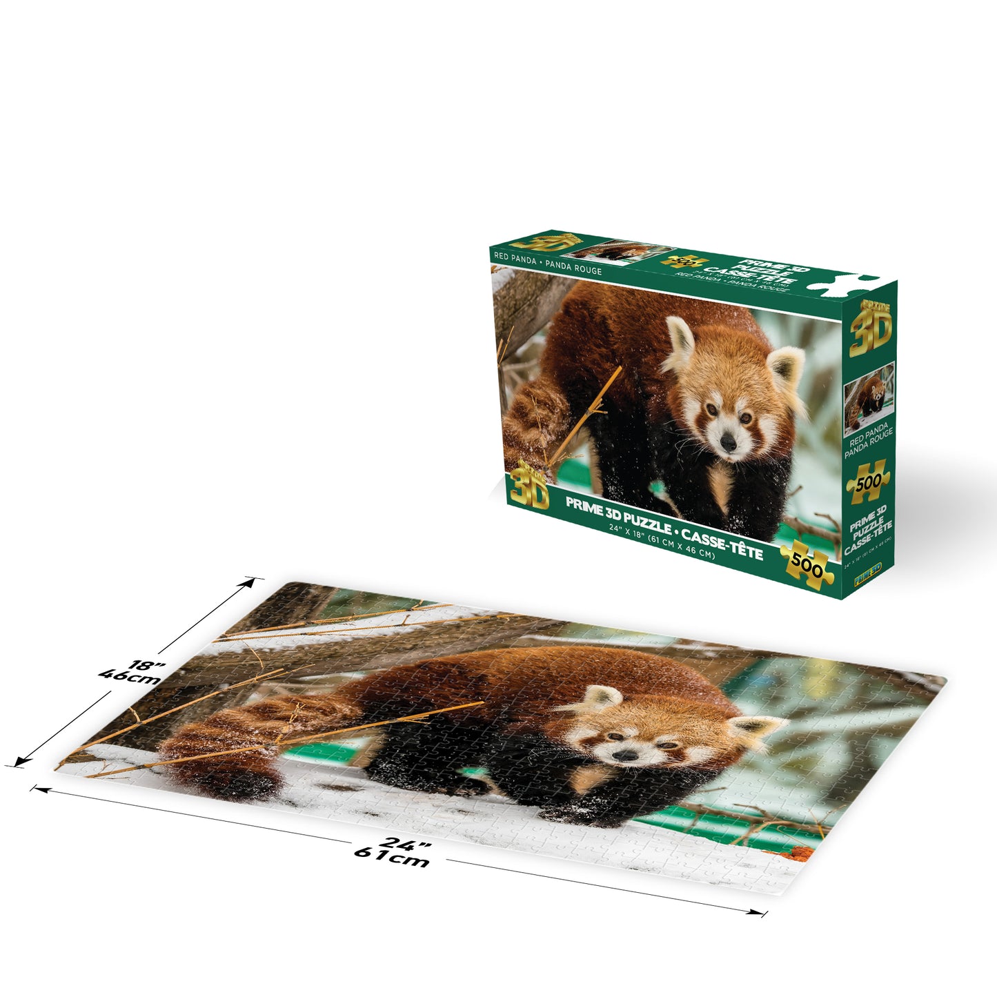 10479 Prime 3D Red Panda 500pc 24x18"