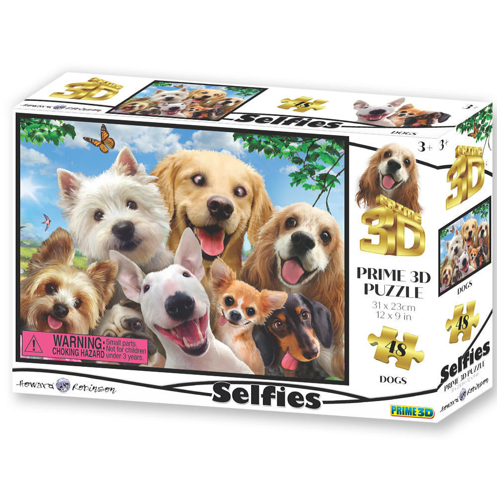 Dog Selfie Howard Robinson 3D Jigsaw Puzzle 10539 48pc 12x9"