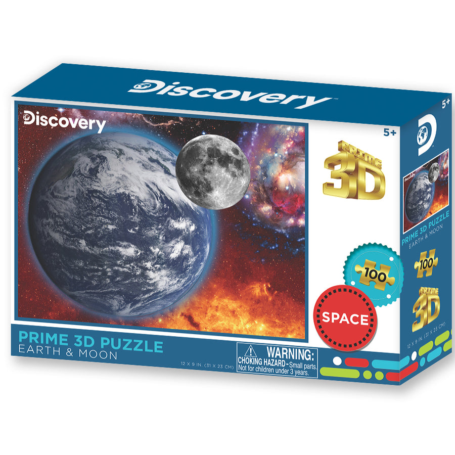 Earth & Moon Discovery 3D Jigsaw Puzzle 10708 100pc 12x9"