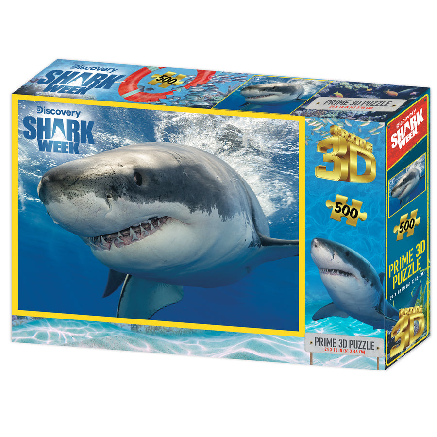 Great White Shark Discovery - Shark Week 3D Jigsaw Puzzle 20028 500pc  24x18"