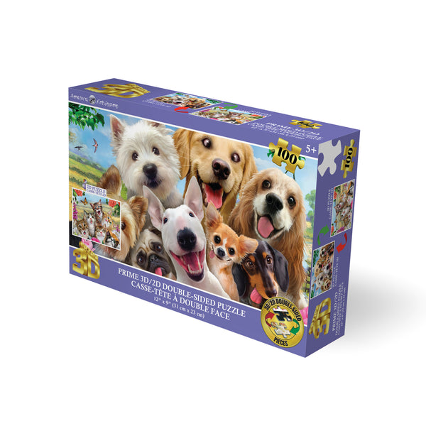 20610 3D/2D Howard Robinson Dog & Cat Selfie 100pc 12x9