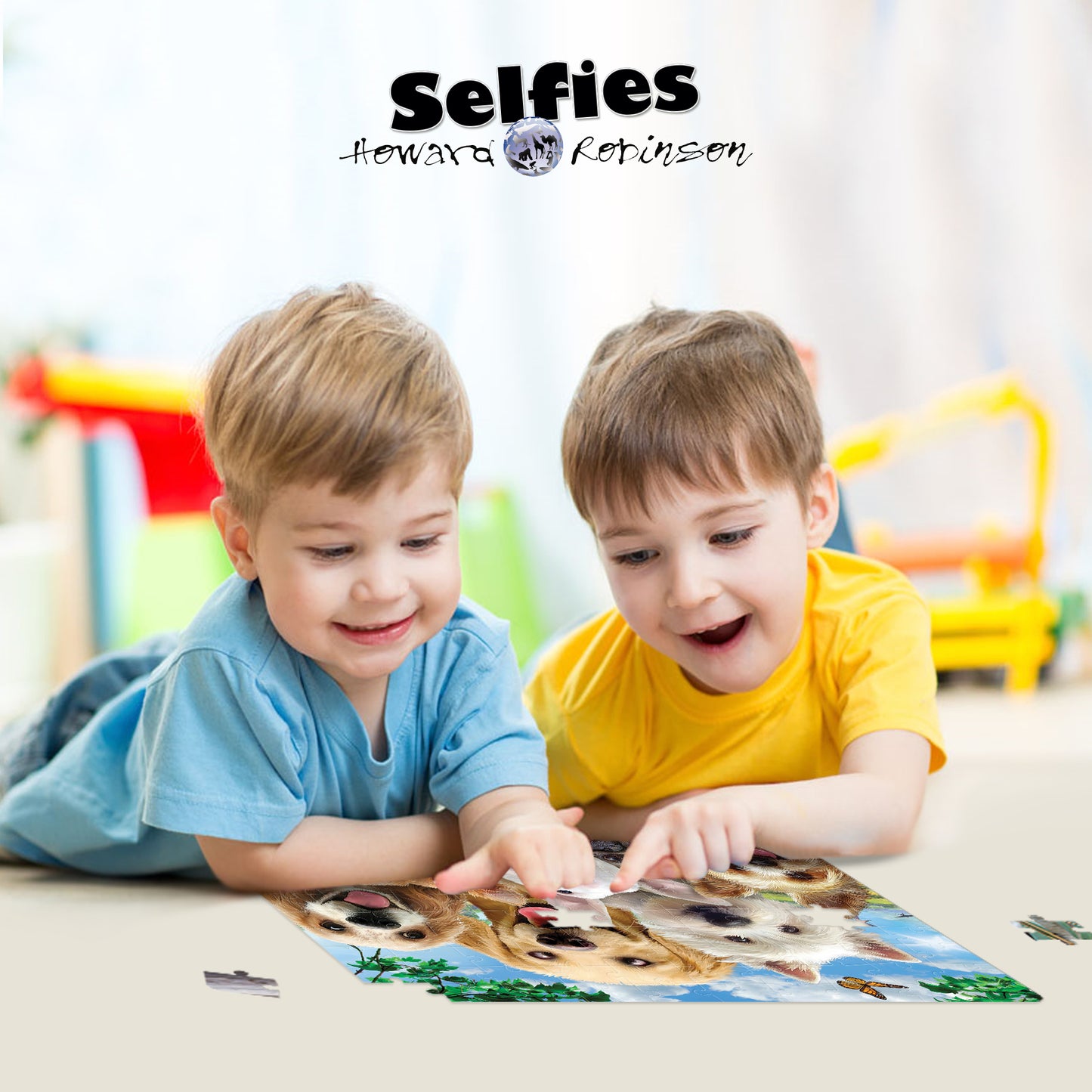 20610 3D/2D Howard Robinson Dog & Cat Selfie 100pc 12x9"