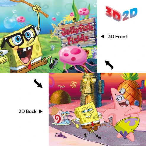 20628 | 3D/2D Nickelodeon Sponge Bob Square Pants 100pc 12x9"