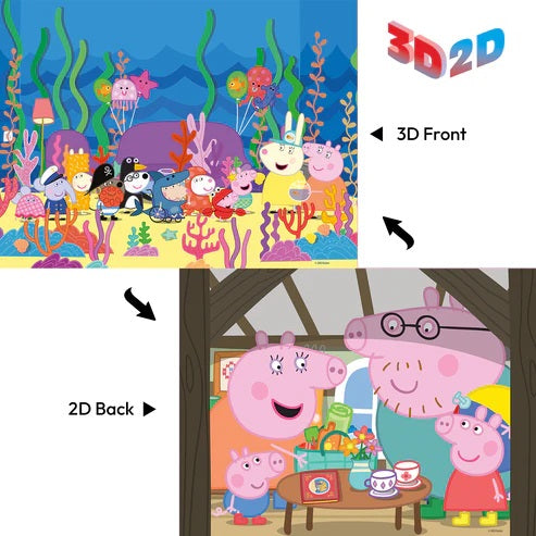 20631 | 3D/2D Hasbro Peppa Pig 24pc 12x9"