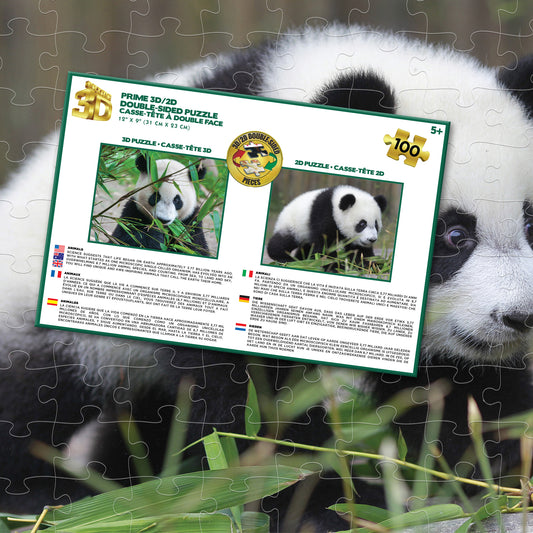 Prime 3D Giant Panda 100 Piece Puzzle 12x9