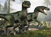 20662 3D/2D Prime 3D Tyrannosaurus Rex & Raptors 100pc 12x9"