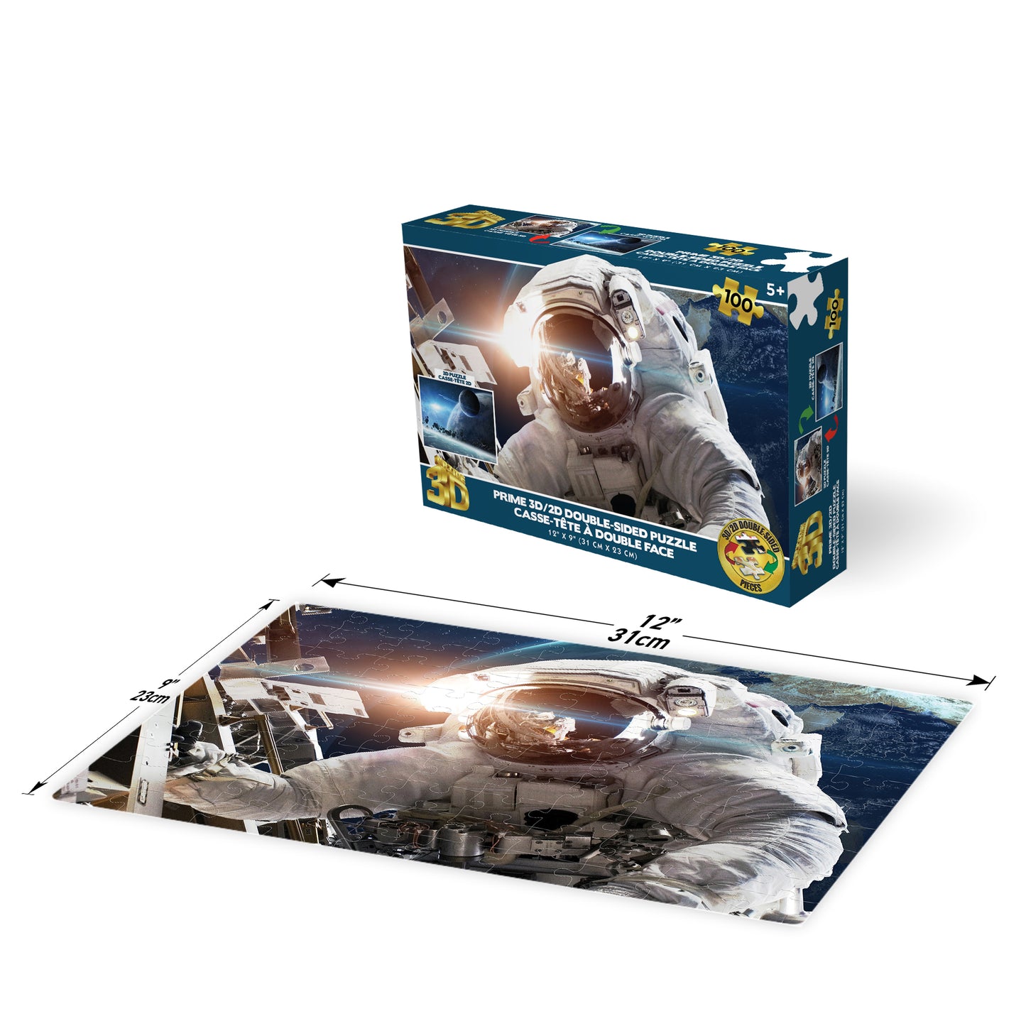 20667 3D/2D Prime 3D Space Astronaut & Stars 100pc 12x9"