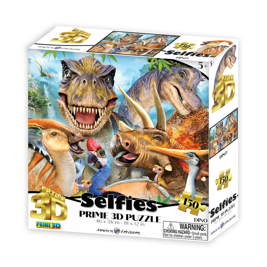 Dinosaur Selfie Howard Robinson 3D Jigsaw Puzzle 20900 150pc 18x12"
