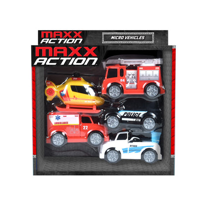 320002 | Micro Mini City Rescue Car and Truck Set