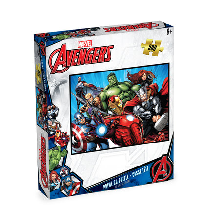 Avengers Assemble 3D Jigsaw Puzzle – 500-Piece Marvel Puzzle | Prime3D | 24x18"
