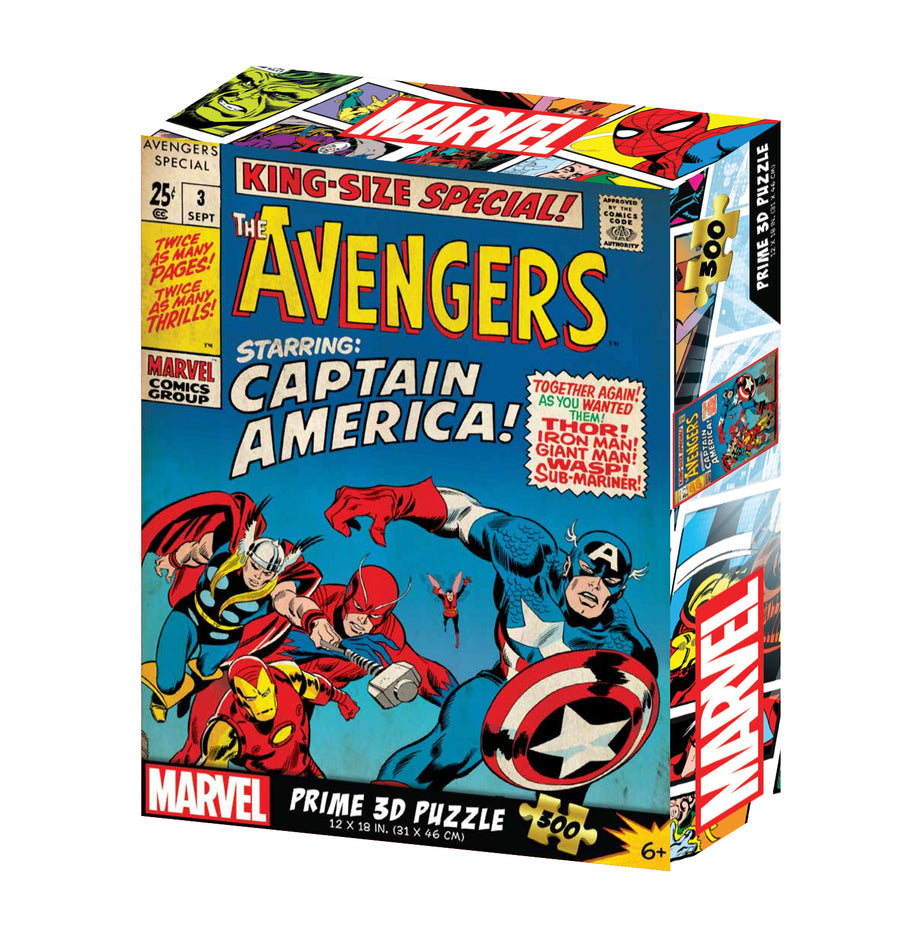 Avengers Marvel Comics 3D Jigsaw Puzzle 33167 300pc 12x18"