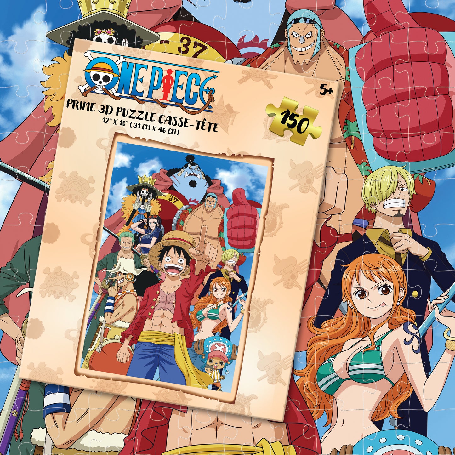 33401 Toei One Piece Luffy Point 150pc 12x18"
