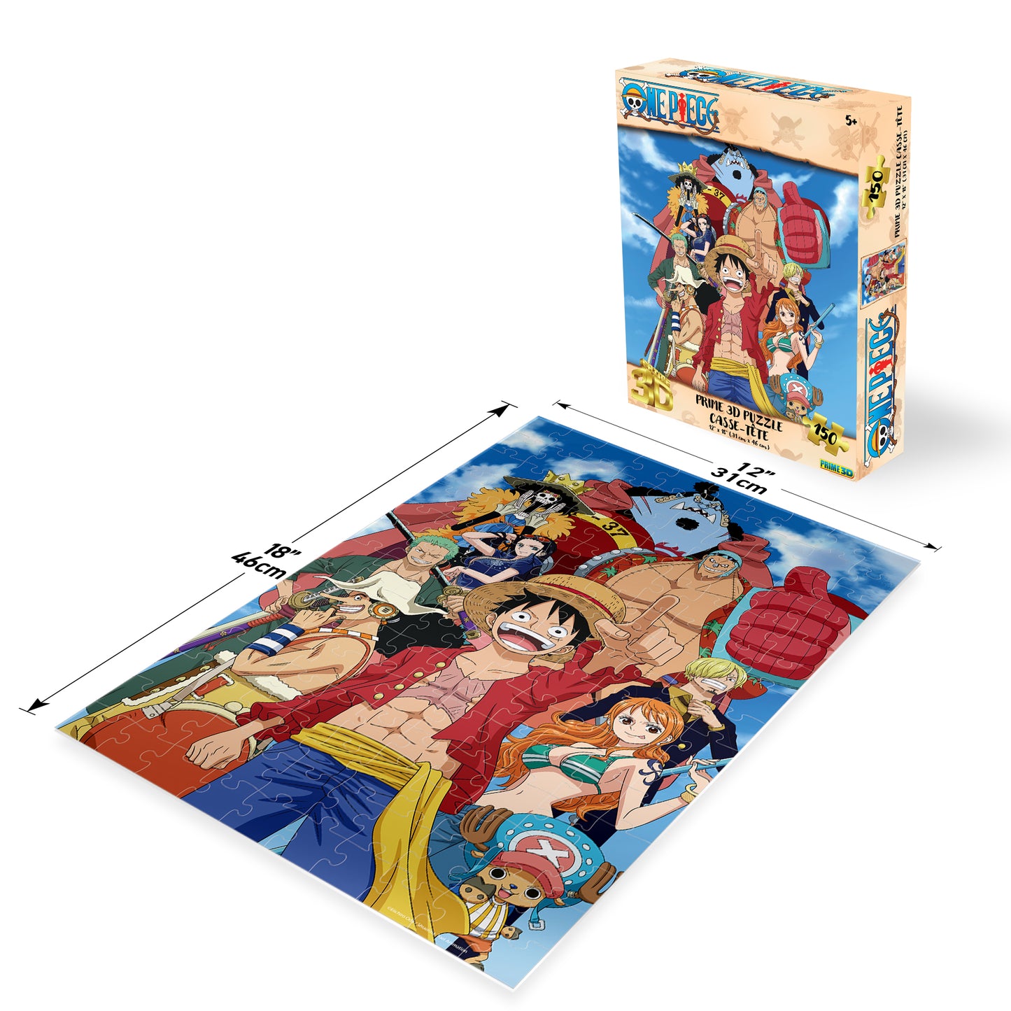 33401 Toei One Piece Luffy Point 150pc 12x18"