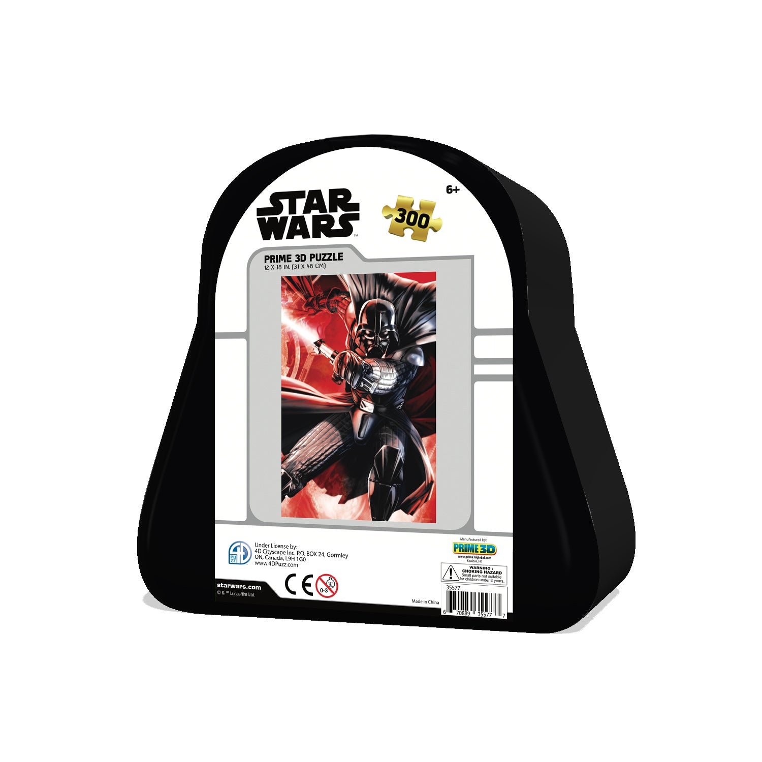 Darth Vader Star Wars 3D Jigsaw Puzzle – 300 Piece Puzzle in Collectible Tin | Prime3D | 12x18" | 1Di Canada