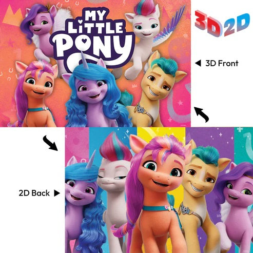 37536 | 3D/2D Hasbro My Little Pony 48pc 12x18"