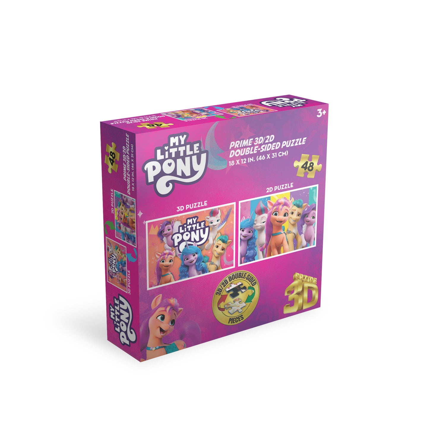 37536 | 3D/2D Hasbro My Little Pony 48pc 12x18"