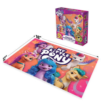 37536 | 3D/2D Hasbro My Little Pony 48pc 12x18"