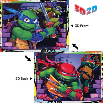 Teenage Mutant Ninja Turtles Puzzle – 300 Piece 3D/2D Nickelodeon Jigsaw (24"x18") | 37540
