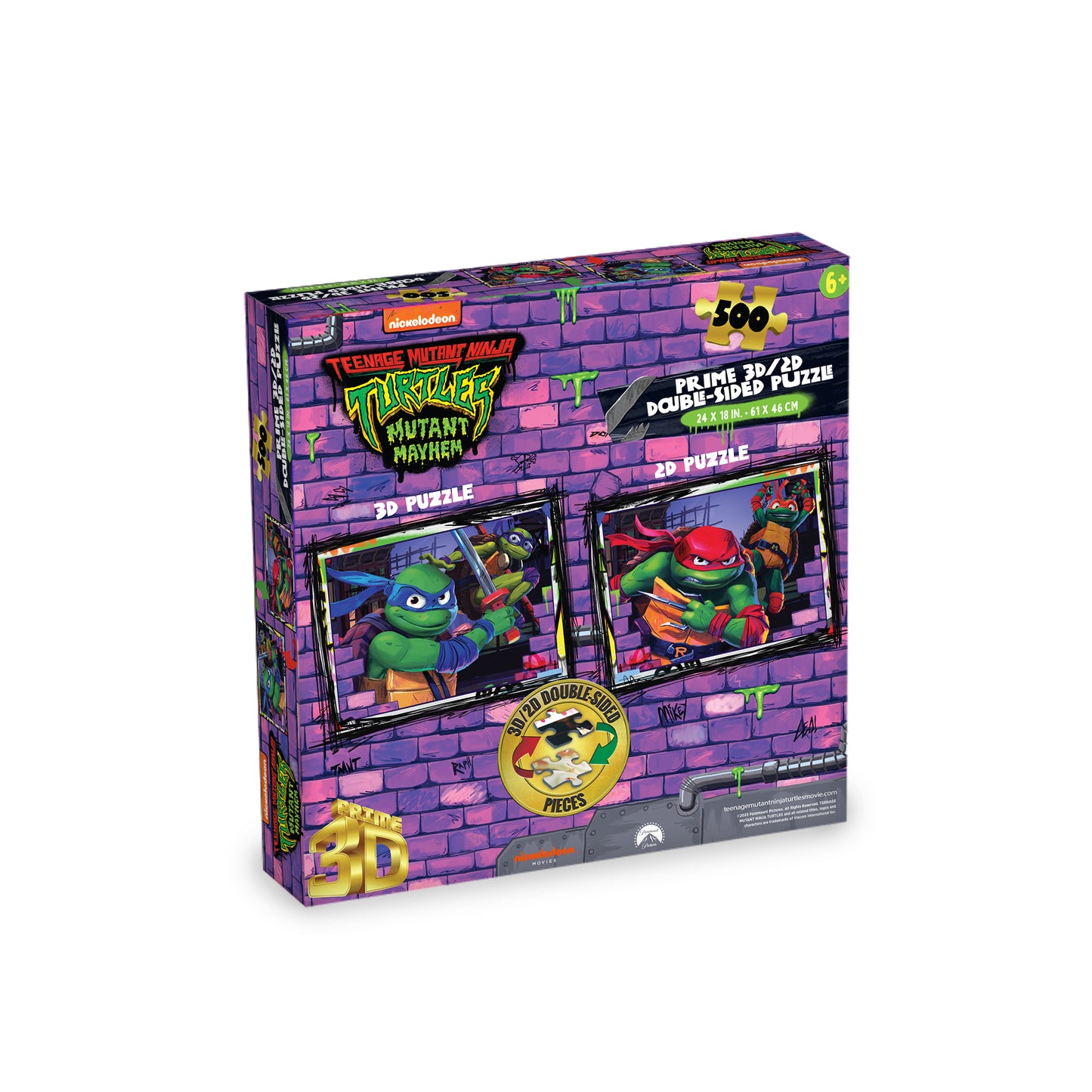 Teenage Mutant Ninja Turtles Puzzle – 300 Piece 3D/2D Nickelodeon Jigsaw (24"x18") | 37540