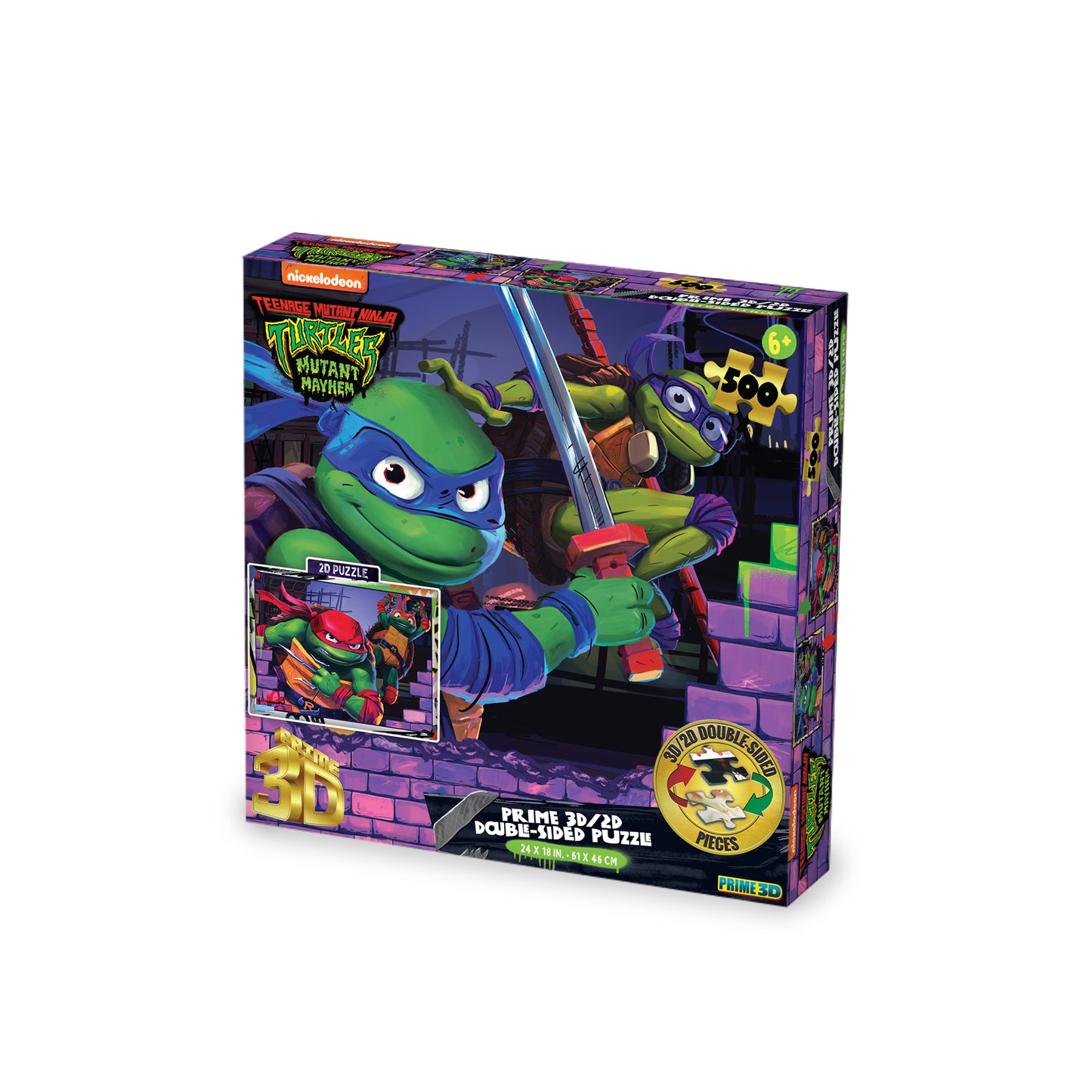 Teenage Mutant Ninja Turtles Puzzle – 300 Piece 3D/2D Nickelodeon Jigsaw (24"x18") | 37540