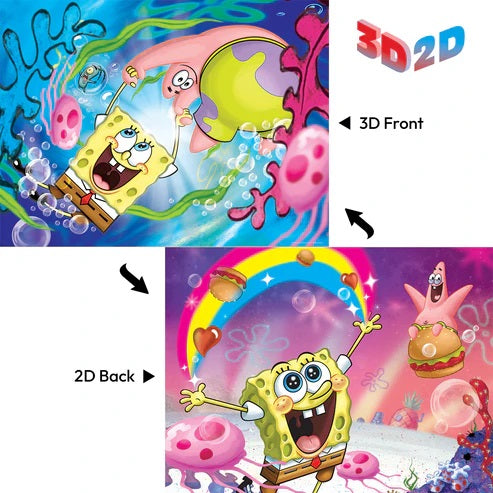 37545 | 3D/2D Nickelodeon Spongebob 500pc 24x18"