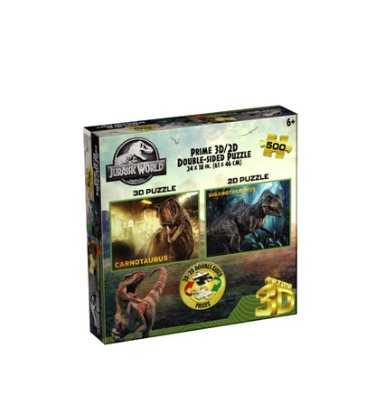 37546 | 3D/2D Universal Jurassic World Ceratosaurus/Giganotosaurus 500pc 24x18"