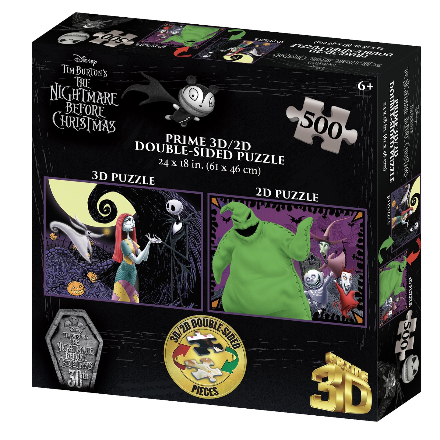 37557 | 3D/2D Disney The Nightmare Before Christmas 500pc 24x18"