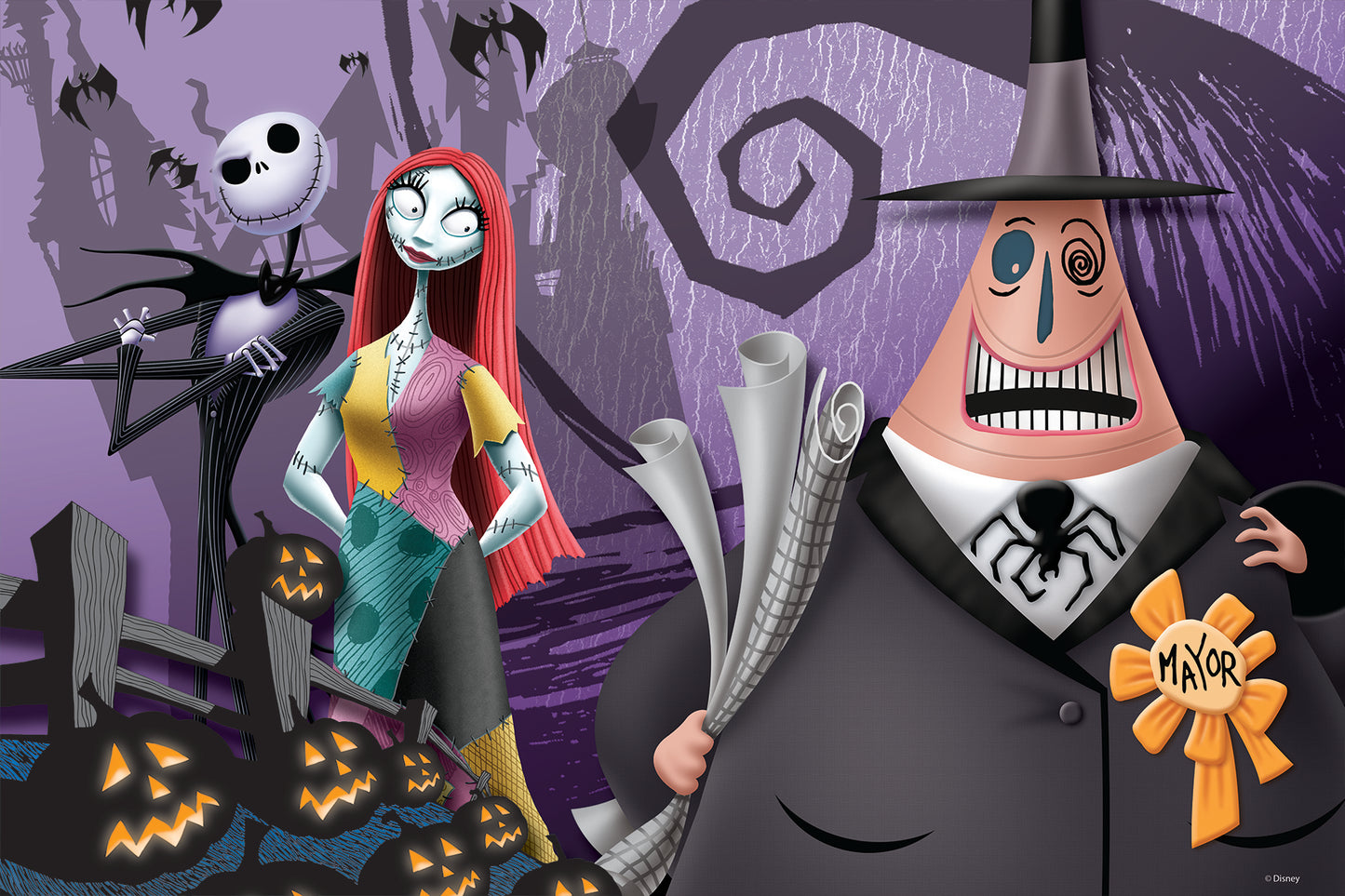 37584 | 3D/2D Disney Nightmare before christmas 200pc 12x18"