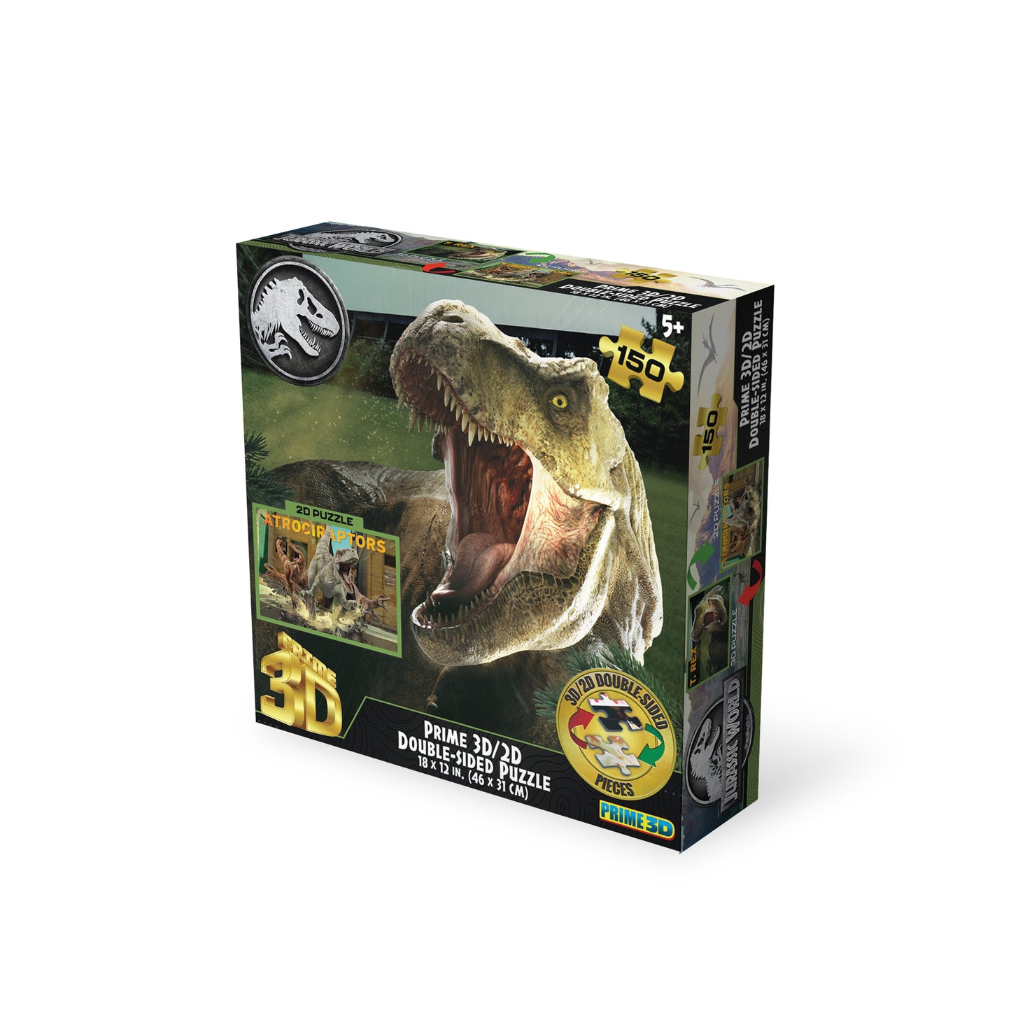 Jurassic World Puzzle – 200 Piece 3D/2D Universal Dinosaur Jigsaw (12"x18") | 37585