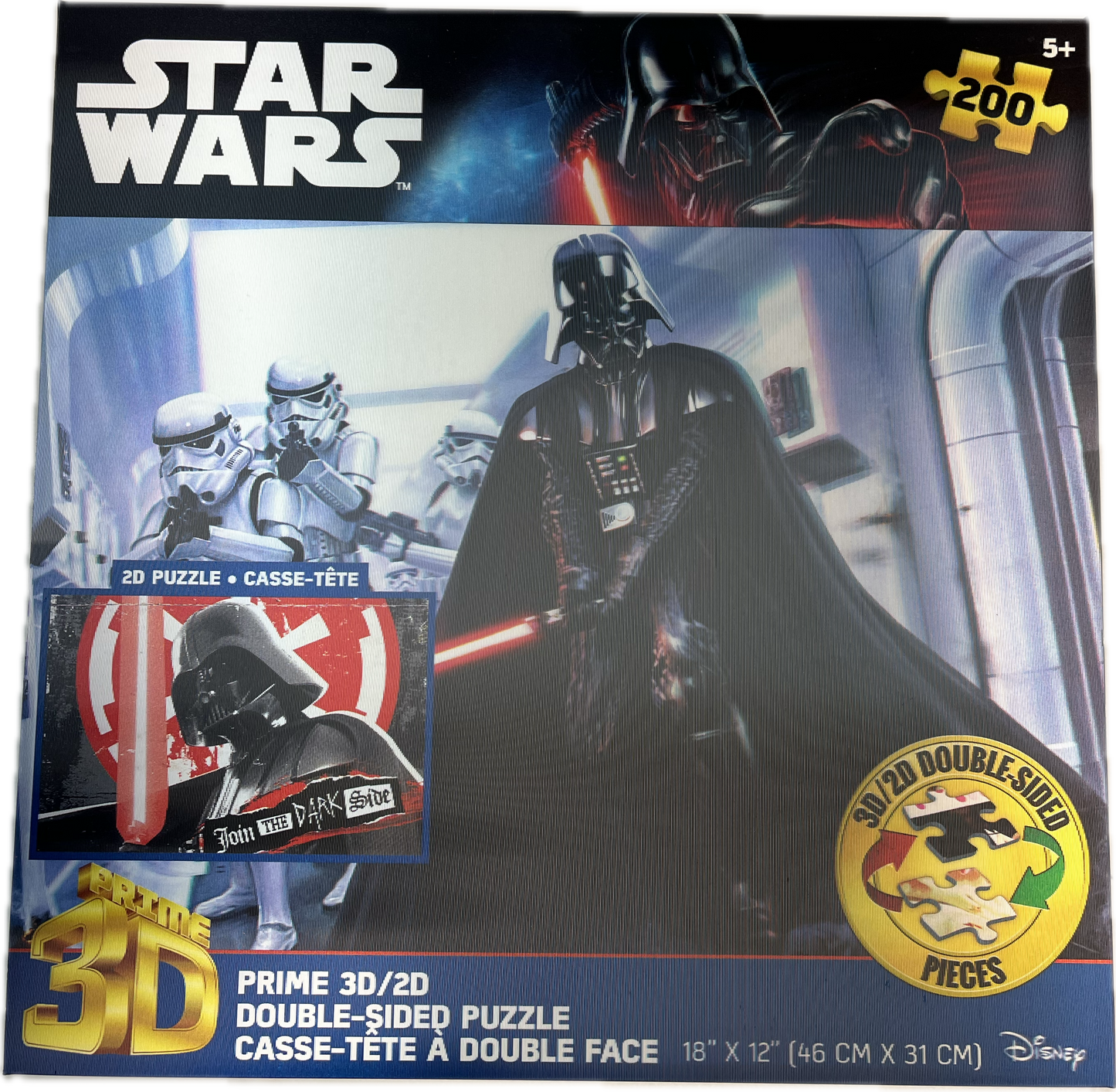 Star Wars Puzzle – 200 Piece 3D/2D Lucasfilm Jigsaw for Kids (12"x18")