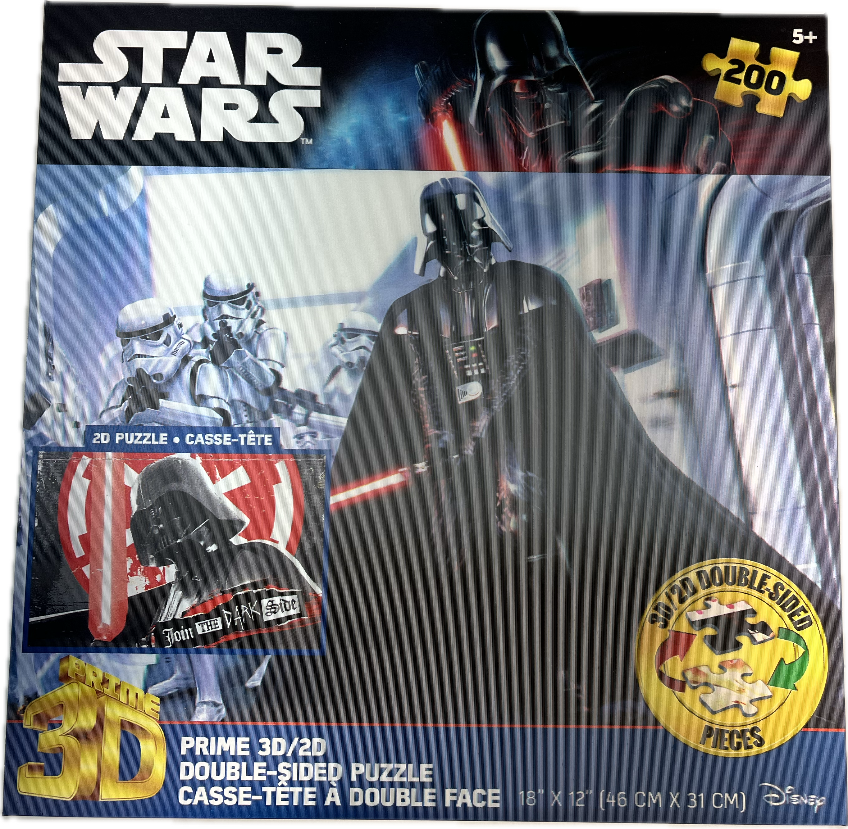 Star Wars Puzzle – 200 Piece 3D/2D Lucasfilm Jigsaw for Kids (12"x18")