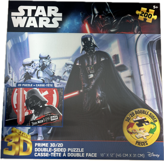 Star Wars Puzzle – 200 Piece 3D/2D Lucasfilm Jigsaw for Kids (12"x18")