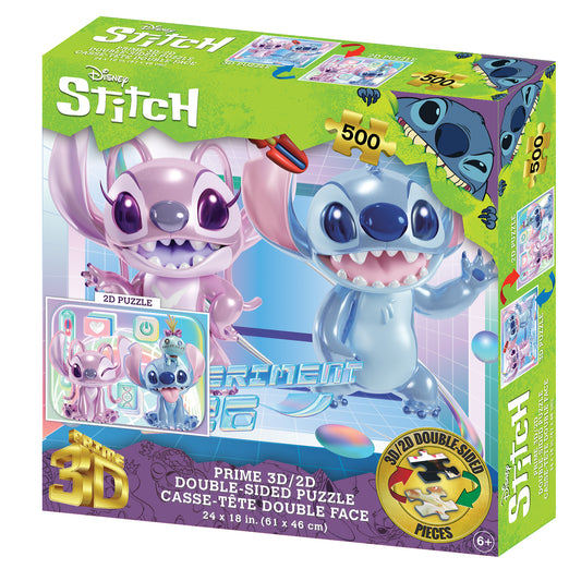 37619 | 3D/2D Disney Stitch 500pc 24x18"