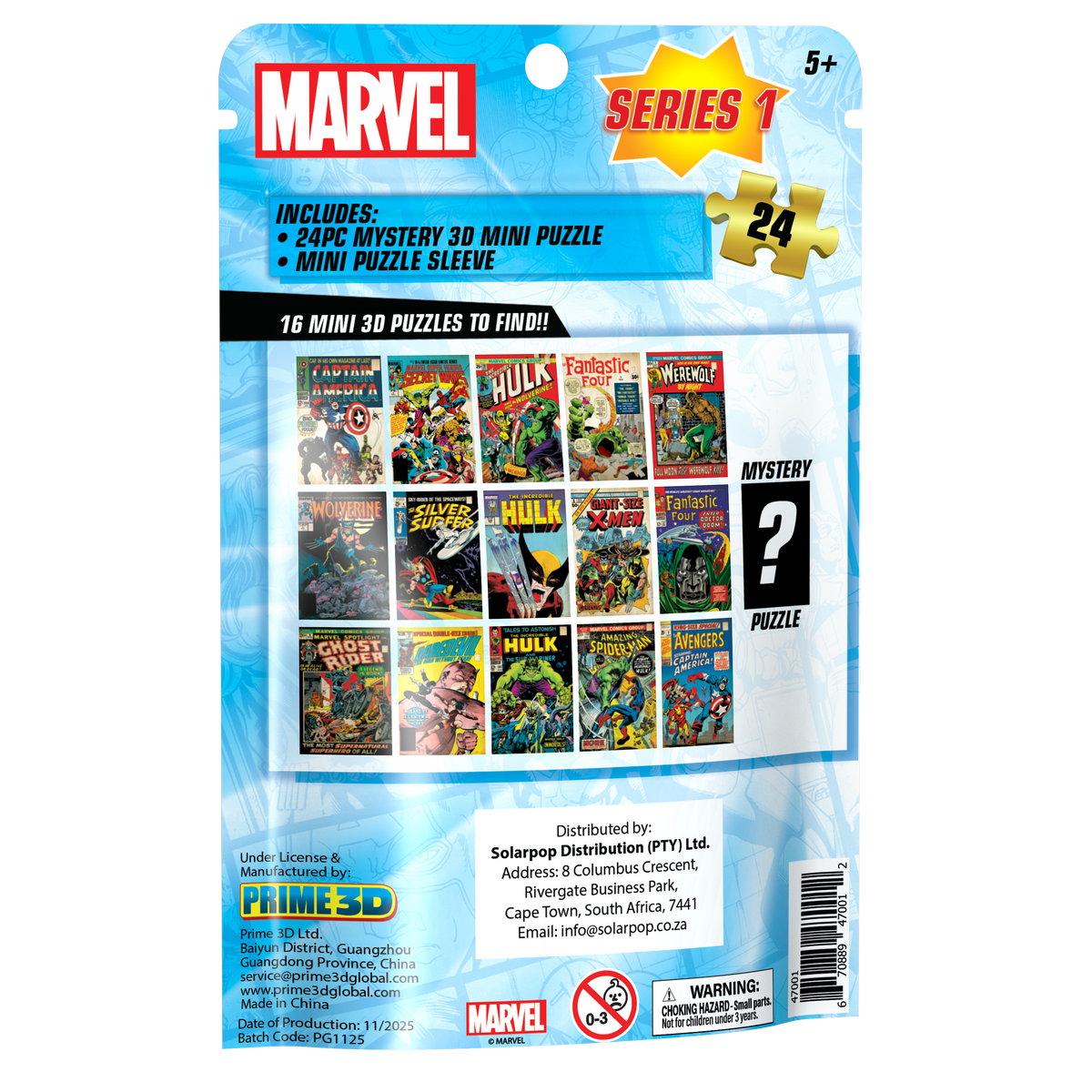 47001 Marvel Avengers Mystery 24PC Blind Bag (16 unit/CDU)