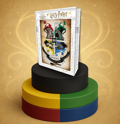 35618 | 4 Houses Harry Potter Prime 3D Jigsaw Puzzle in Tin Book Packaging 35618 300pc 18x12"