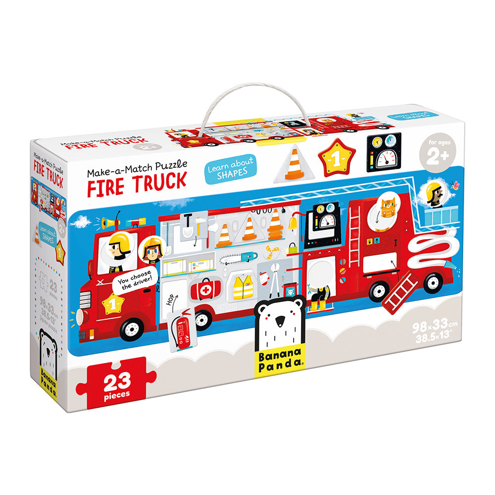 49044 | Banana Panda Make-a-Match Puzzle Fire Truck 23pcs 2+