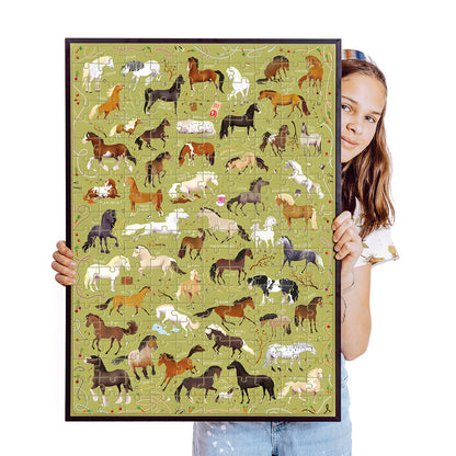 49216 | Banana Panda Puzzlove Horses 200pcs 26.8x19” 7+