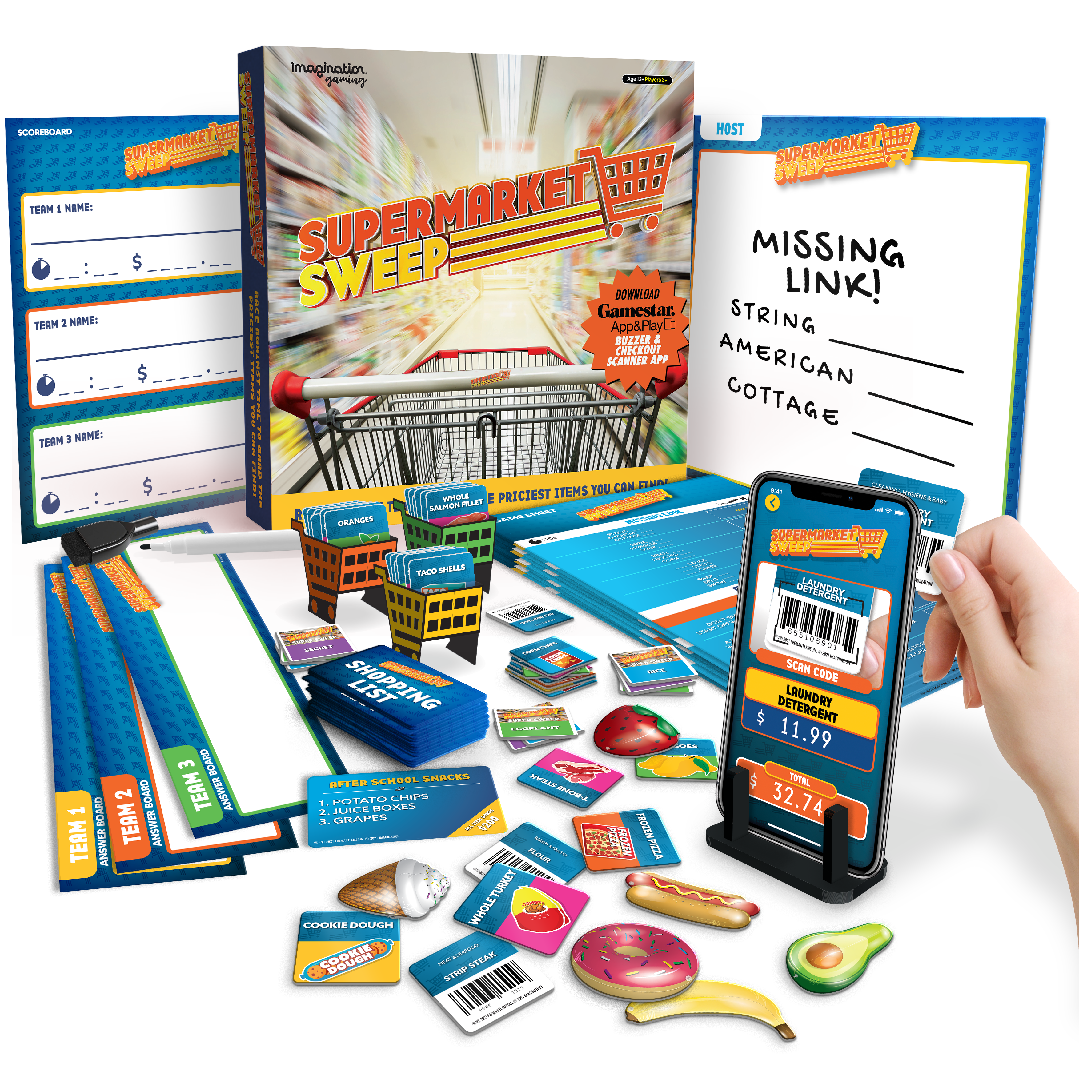 Supermarket Sweep Board Game – Action-Packed Shopping Fun for 2–4 Players