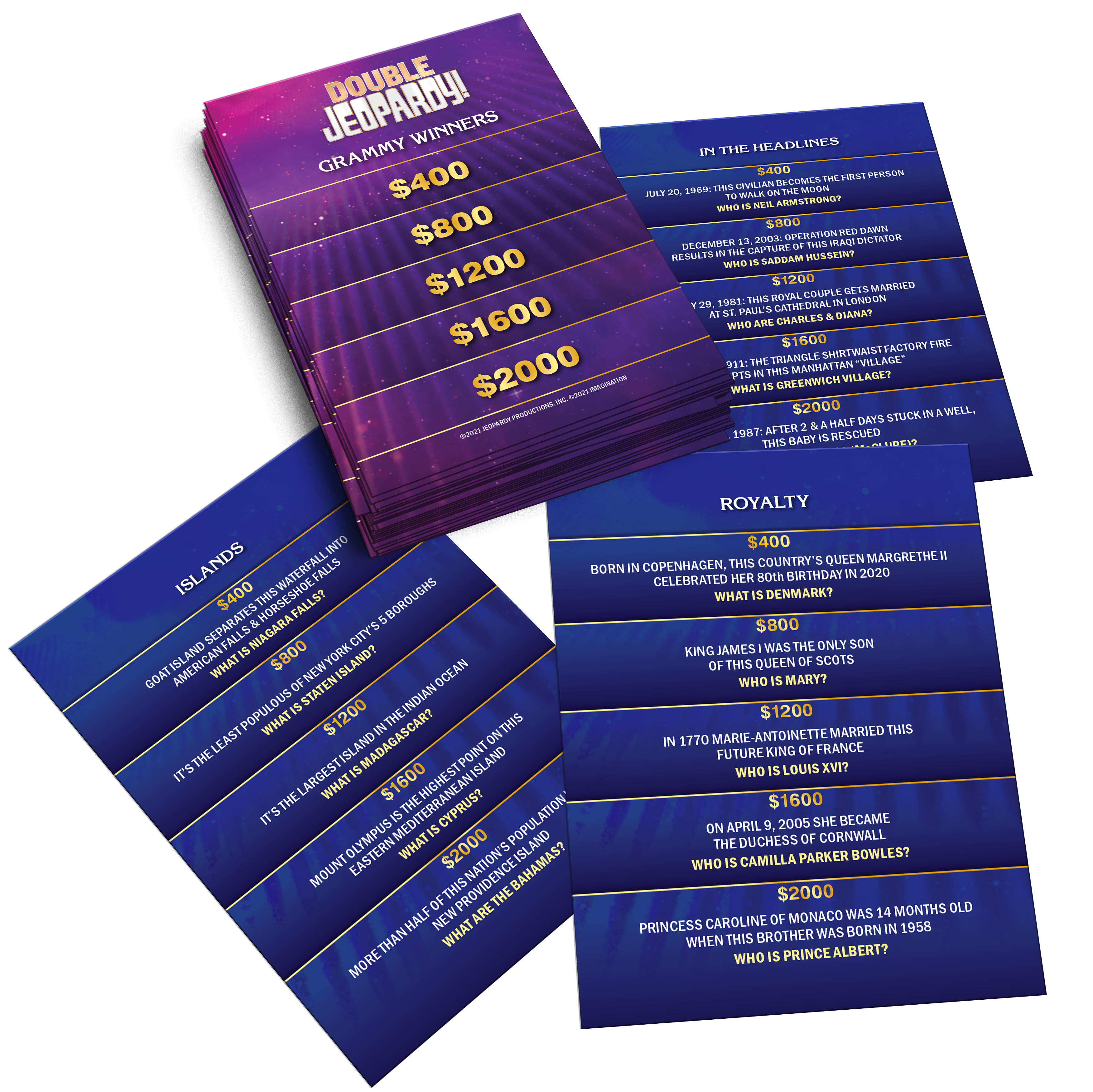 Jeopardy Jumbo Card Game – Deluxe Quiz Show Fun for 3+ Players