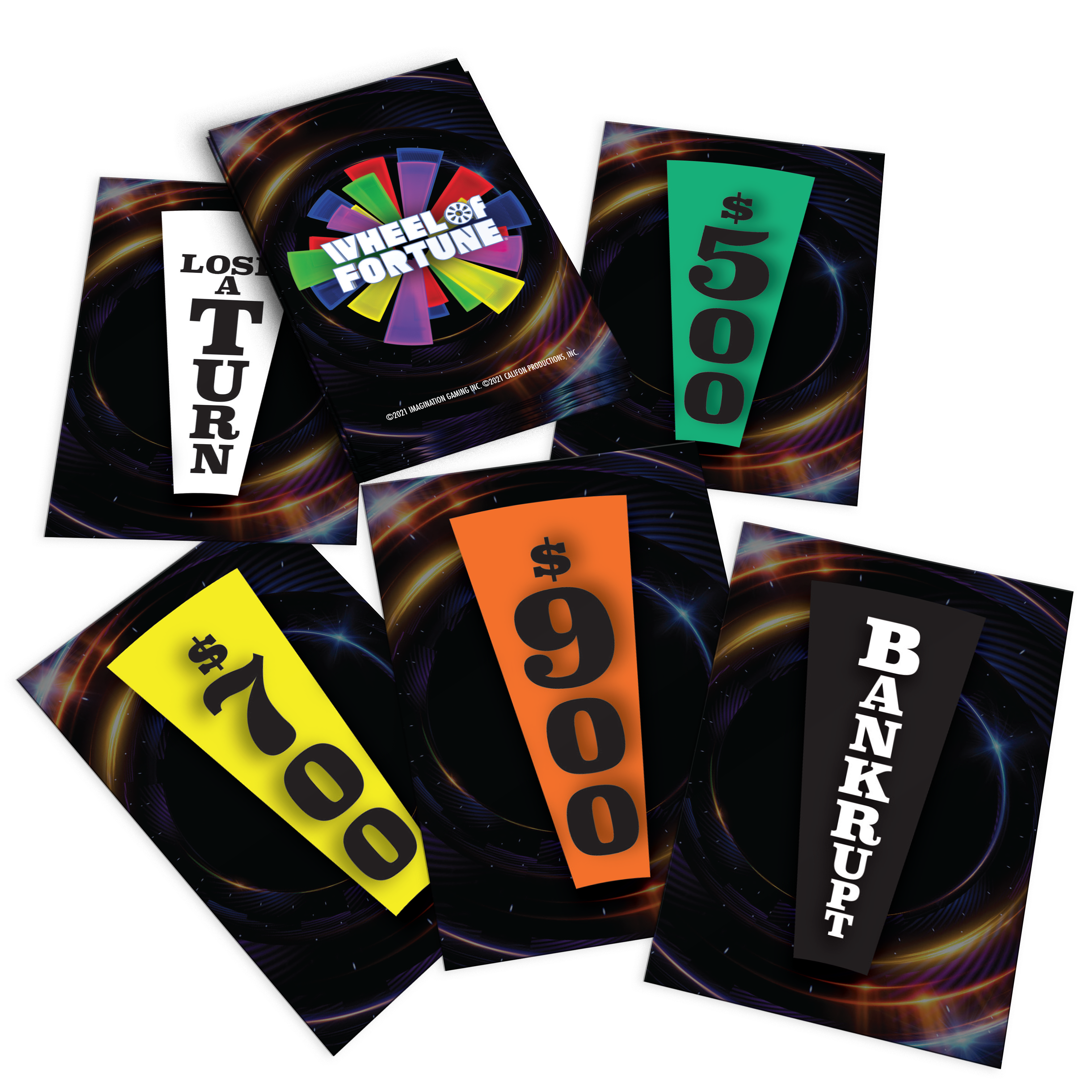 Wheel of Fortune Jumbo Card Game – Deluxe Party Game for 3–4 Players